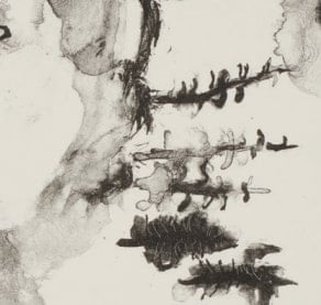 Zao Wou Ki Postcard, 'Untitled' 1949, swatch